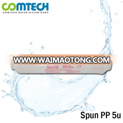 Disposable In-line Spun PP 5u Water Filter